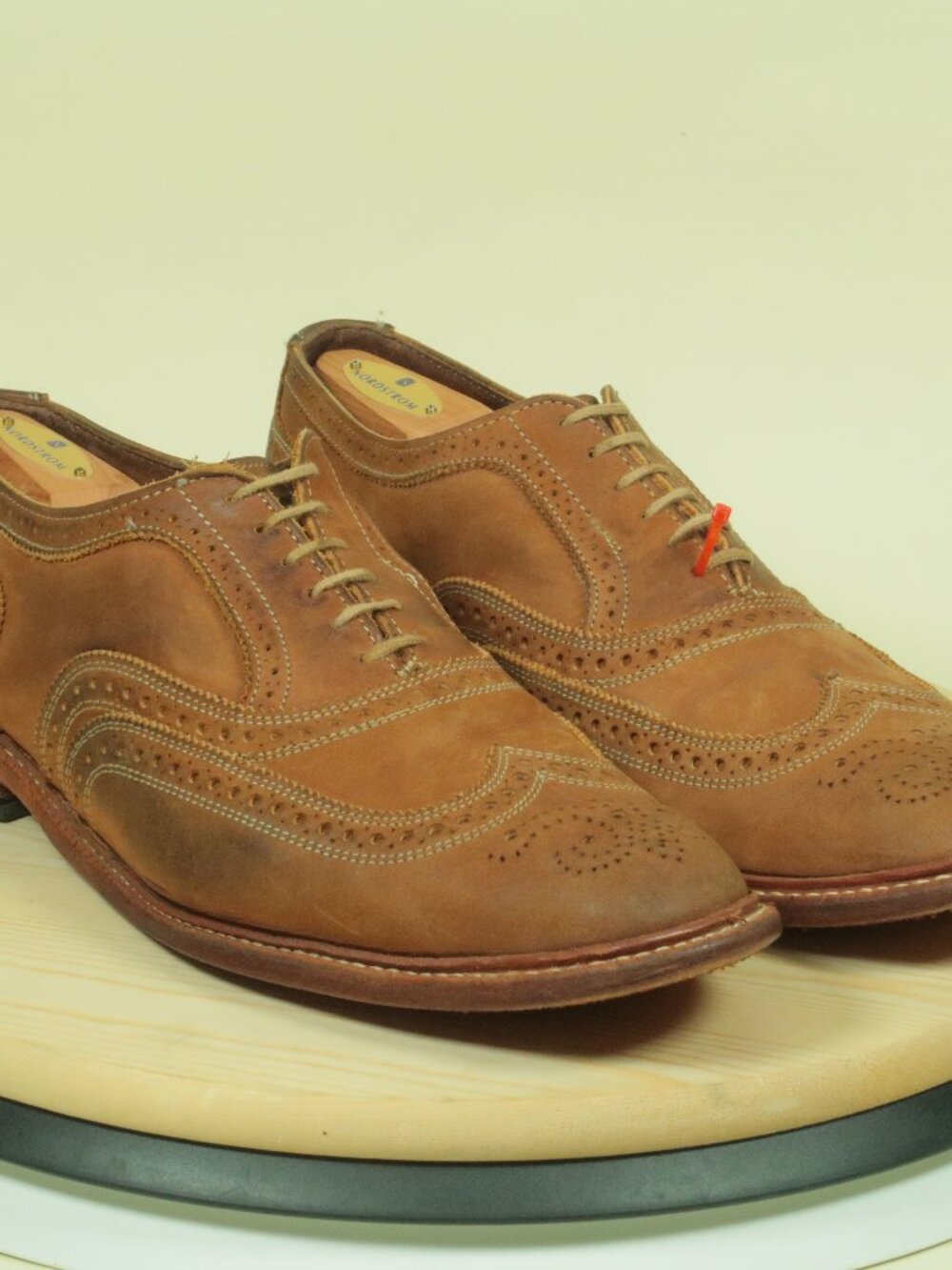 Allen Edmonds Neumok Dress Shoes Mens 11.5 EEE Brown Wingtip Extra Wide